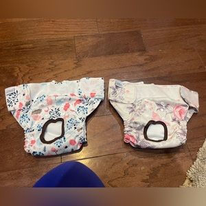 CuteBone Female Girl Dog Diapers Size Small- Set of Two